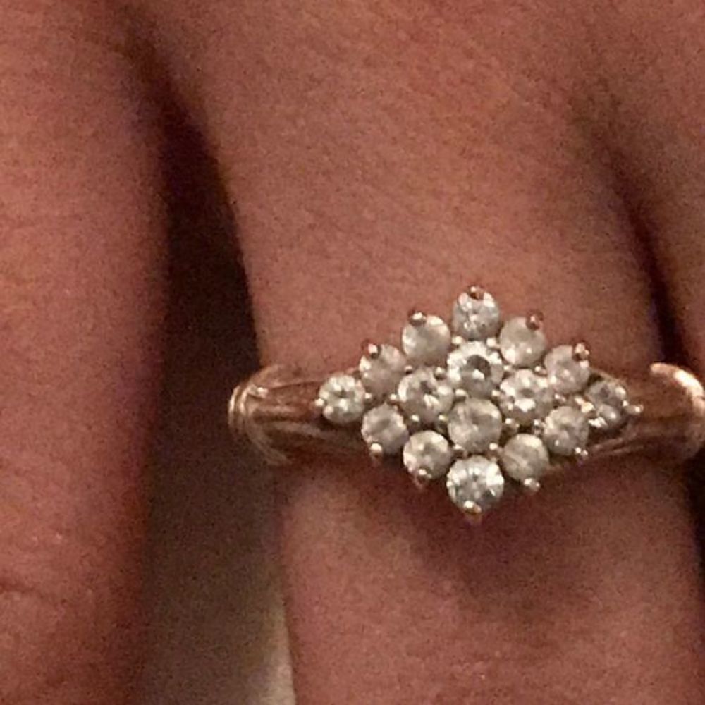 10k real solid gold princess ring